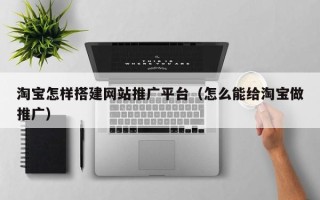 灌南淘宝怎样搭建网站推广平台（怎么能给淘宝做推广）